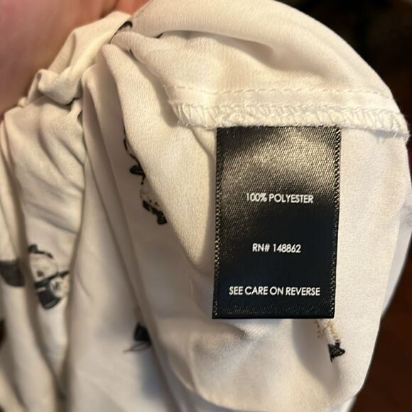 Torrid White Fox Rabbit Button Closure Semi Sheer Shirt - Picture 12 of 13